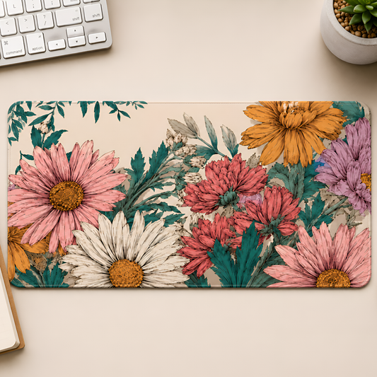 Premium Floral Desk Mat