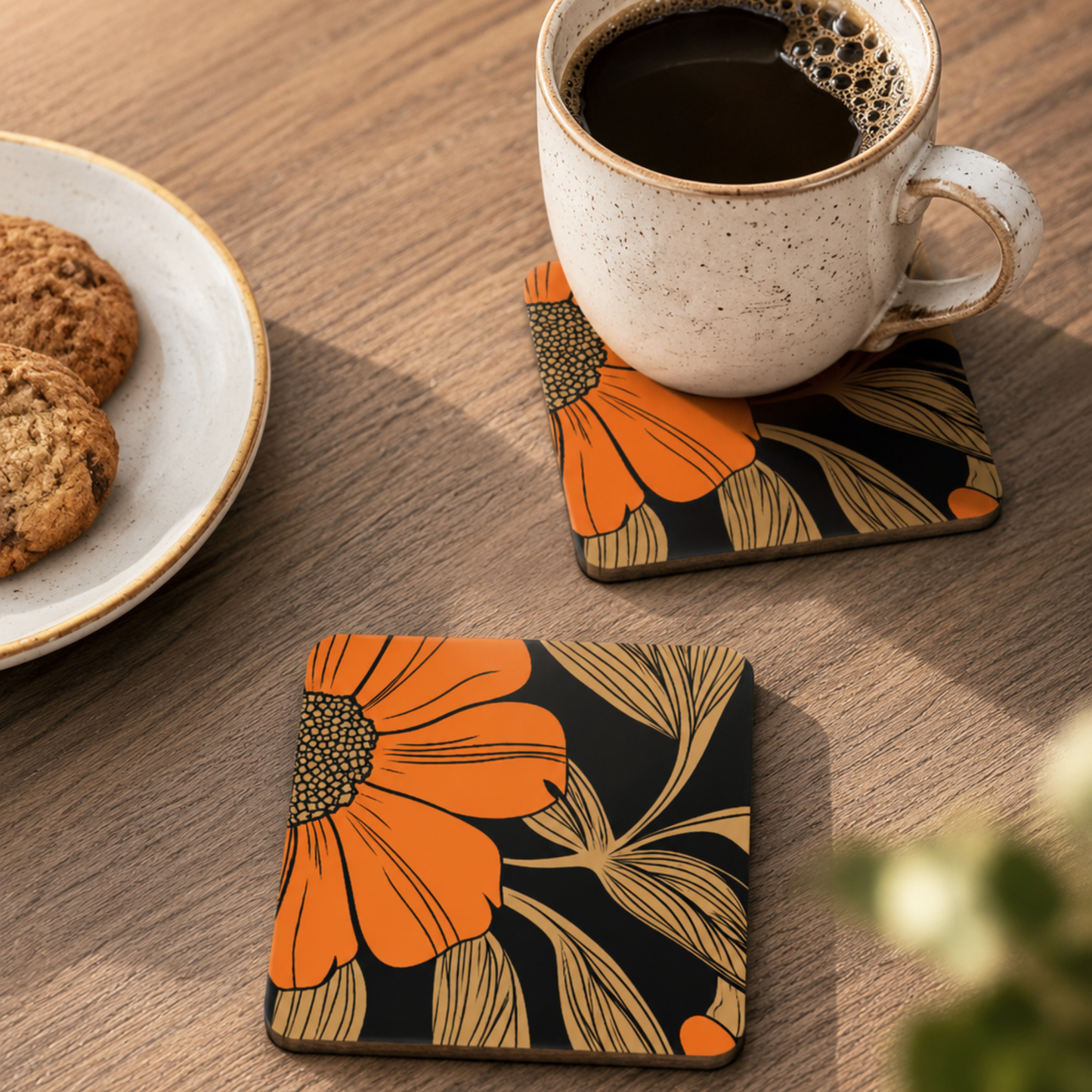 Aesthetic Floral Coaster